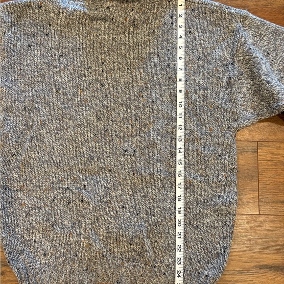100% Wool VINTAGE Charcoal Turtleneck Sweater Unisex - Picture 9 of 10